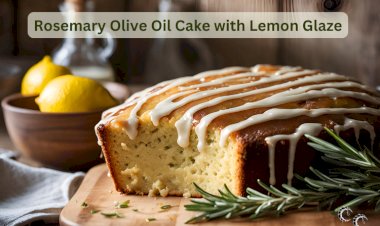 Rosemary Olive Oil Cake with Lemon Glaze