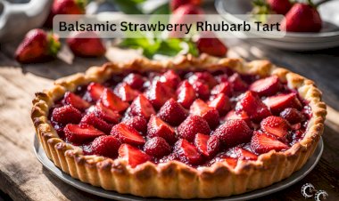 Balsamic Strawberry Rhubarb Tart Recipe