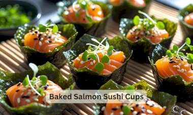 Baked Salmon Sushi Cups
