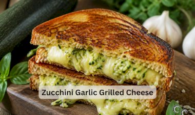 Zucchini Garlic Grilled Cheese