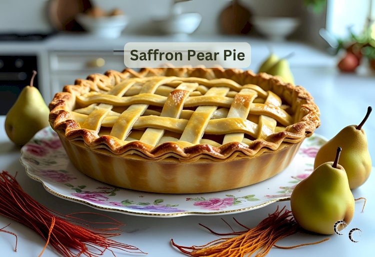 Saffron Pear Pie