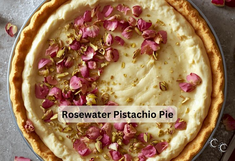 Rosewater Pistachio Pie